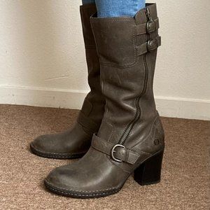 Born Leather Boots Gray Size 10